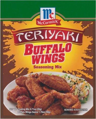 MCCORMICK BUFFALO WINGS SEASONING MIX TERIYAKI (COATING MIX 20G, SAUCE 50G) (U) - Kitchen Convenience: Ingredients & Supplies Delivery
