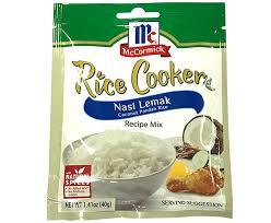 MC CORMICK RICE COOKERS NASI LEMAK COCONUT PANDAN RICE 40G (U) - Kitchen Convenience: Ingredients & Supplies Delivery