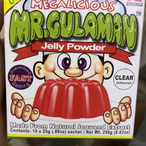 MEGALICIOUS MR GULAMAN UNFLAVORED JELLY POWDER CLEAR 10X25G (U) - Kitchen Convenience: Ingredients & Supplies Delivery