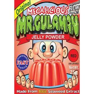 MEGALICIOUS MR GULAMAN UNFLAVORED JELLY POWDER RED 10X25G (U) - Kitchen Convenience: Ingredients & Supplies Delivery