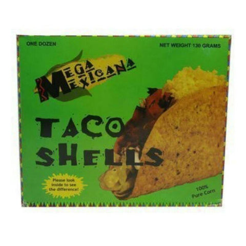 MEGAMEXICANA TACO SHELLS 130G (U) - Kitchen Convenience: Ingredients & Supplies Delivery