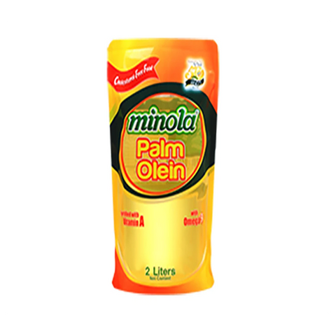 MINOLA PALM OLEIN OIL STAND UP POUCH 2L (U) - Kitchen Convenience: Ingredients & Supplies Delivery