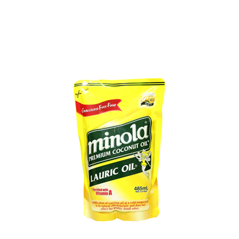 MINOLA PREMIUM COCONUT OIL STAND UP POUCH 485ML (U) - Kitchen Convenience: Ingredients & Supplies Delivery