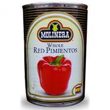 MOLINERA WHOLE RED PIMIENTOS 300G (U) - Kitchen Convenience: Ingredients & Supplies Delivery
