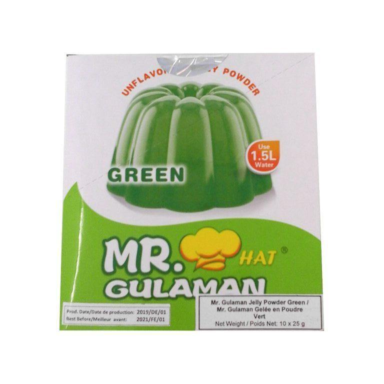 MR HAT GULAMAN UNFLAVORED GREEN 10X25G (U) - Kitchen Convenience: Ingredients & Supplies Delivery