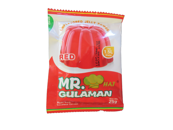 MR HAT GULAMAN UNFLAVORED RED 10X25G (U) - Kitchen Convenience: Ingredients & Supplies Delivery