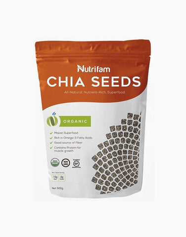 NUTRIFAM CHIA SEEDS 500G (U) - Kitchen Convenience: Ingredients & Supplies Delivery