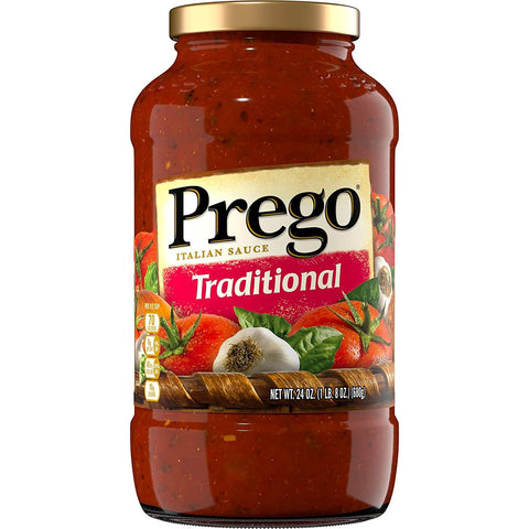PREGO ITALIAN SAUCE TRADITIONAL 680G (U) - Kitchen Convenience: Ingredients & Supplies Delivery
