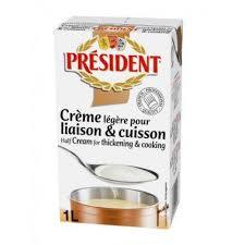 PRESIDENT HALF CREAM FOR THICKENING COOKING 1L (U) - Kitchen Convenience: Ingredients & Supplies Delivery