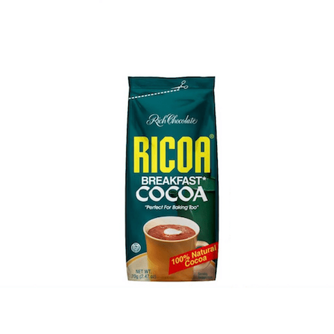 RICOA BREAKFAST COCOA 70G 100% PURE COCOA (POUCH) (U) - Kitchen Convenience: Ingredients & Supplies Delivery