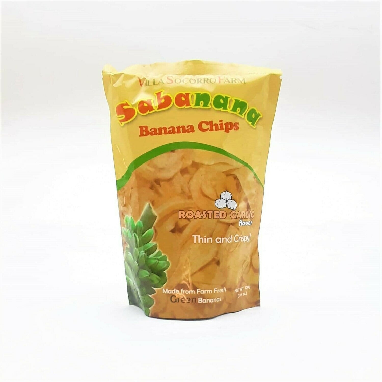 SABANANA CHIPS ROASTED GARLIC 100G