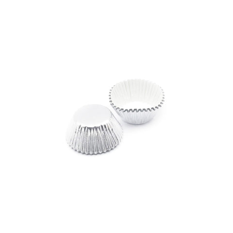 SL012 FOIL BAKING CUPS 1OZ SILVER