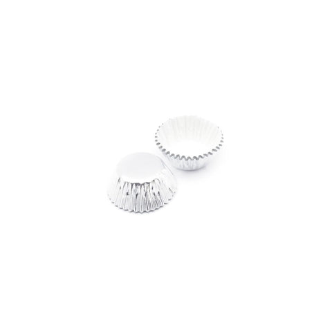 SL012 FOIL BAKING CUPS 3/4OZ SILVER