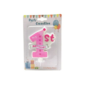 SL0147 MY FIRST BDAY CANDLES PINK (NEW DESIGN)