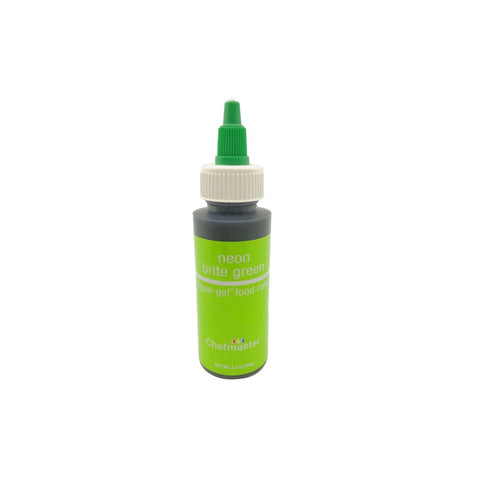 SL014 LIQUA GEL COLOR NEON BRITE GREEN 2.3OZ "CHEFMASTER" (C)