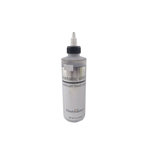 SL0220 CM AIRBRUSH COLOR METALLIC SILVER 9OZ 255G "CHEFMASTER" (C)