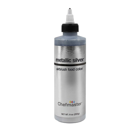 SL0220 CM AIRBRUSH COLOR METALLIC SILVER 9OZ 255G (C) - Kitchen Convenience: Ingredients & Supplies Delivery