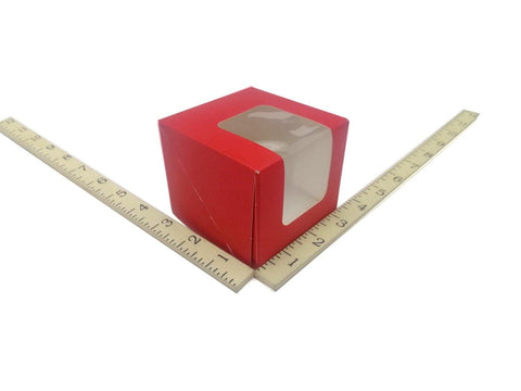 SOLO CUPCAKE BOX RED 20`S (PFBOX) 3 x 3 - Kitchen Convenience: Ingredients & Supplies Delivery