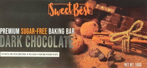 SWEET BEST DARK CHOCOLATE SUGAR FREE 100G (C) - Kitchen Convenience: Ingredients & Supplies Delivery