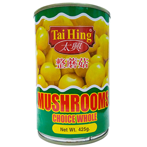 TAI HING WHOLE BUTTON MUSHROOMS 425G (O)