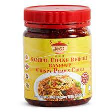 TEAN'S GOURMET SAMBAL UDANG BERCILI BANGGUP CRISPY PRAWN CHILI 240G (U) - Kitchen Convenience: Ingredients & Supplies Delivery