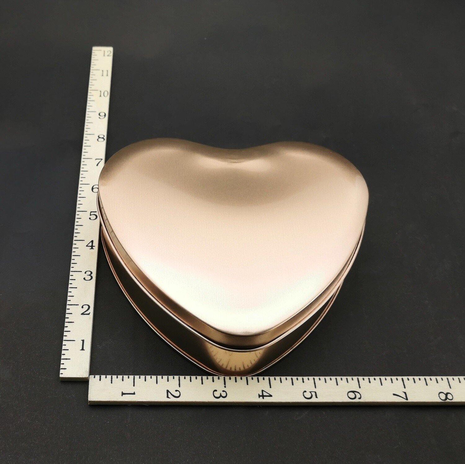 TINCAN BIG HEART BRONZE GOLD (6.75") - Kitchen Convenience: Ingredients & Supplies Delivery