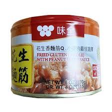WEI CHUAN FRIED GLUTEN WHOLE WITH PEANUT AND SOY SAUCE 6OZ (U) - Kitchen Convenience: Ingredients & Supplies Delivery