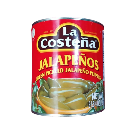 LA COSTENA WHOLE GREEN PICKLED JALAPENO PEPPERS 2.8KGS (O)